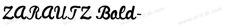 ZARAUTZ Bold字体转换